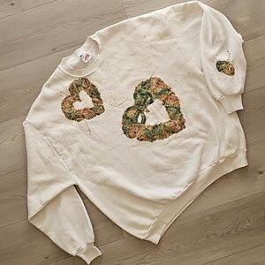 Vintage 90s‎ Handmade Valentines Day Crewneck Sweater, 2X *Wear - Read